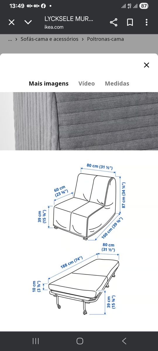 Sofá / Cama 1 lugar