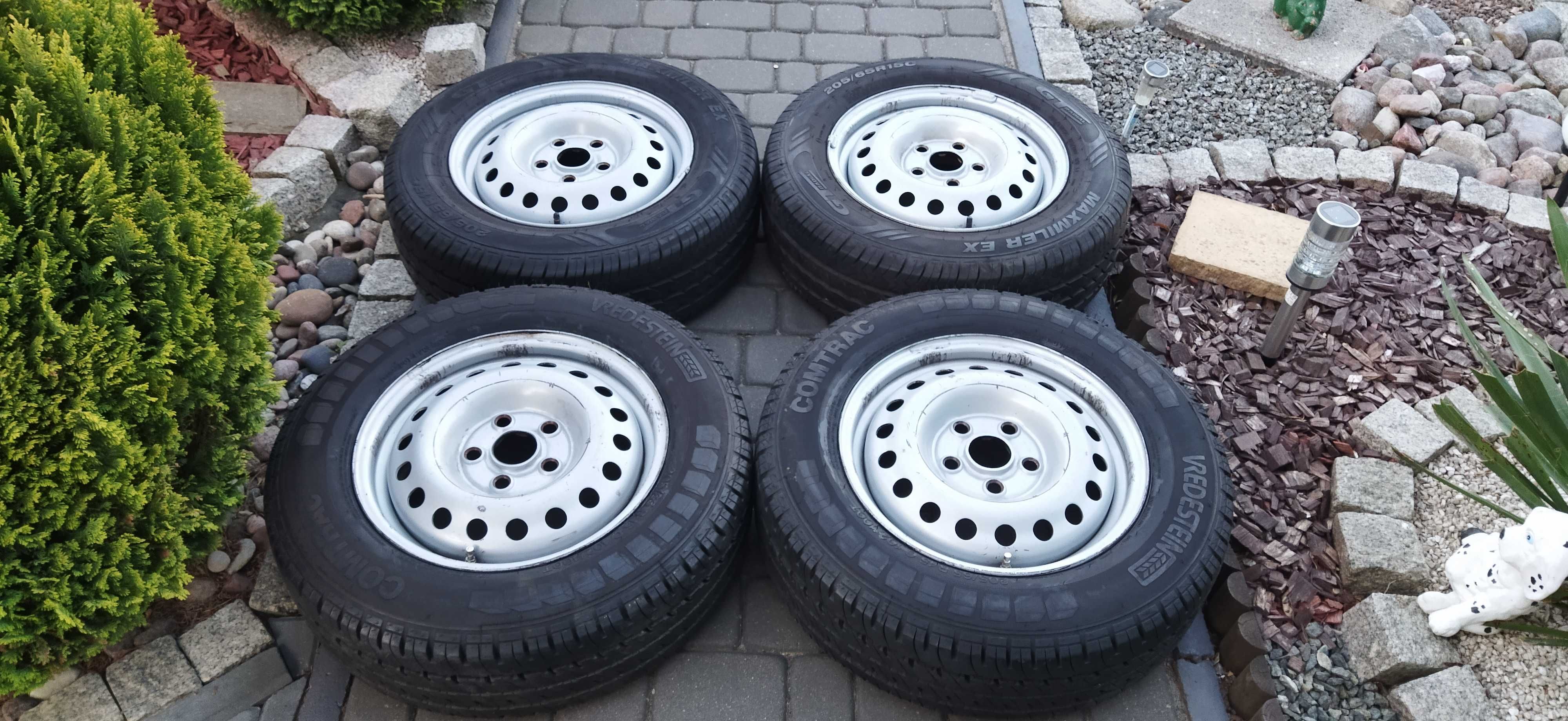 5x112 15 Cali Koła Stal 205/65/15 C VW Transporter Caravelle T4