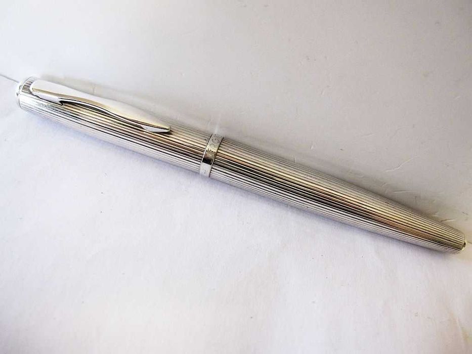 vintage caneta de tinta permanente  Sergio Zatti com banho de prata