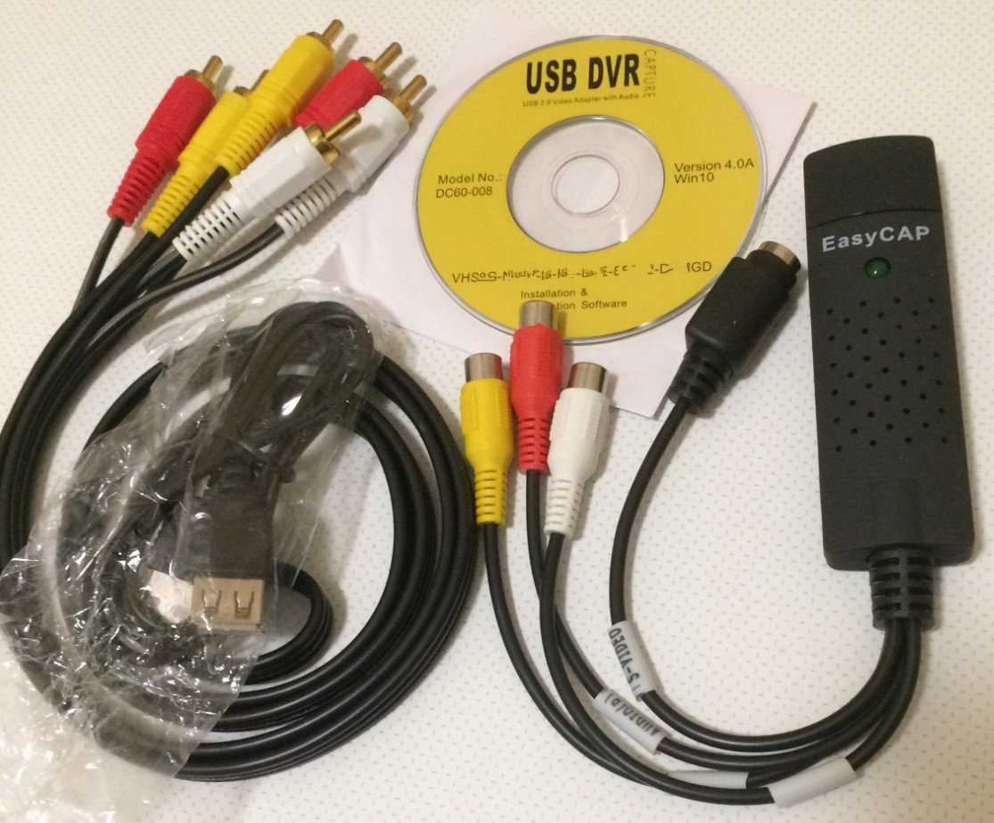 Плата USB Video захвата "EasyCAP" новая (с драйверами)
