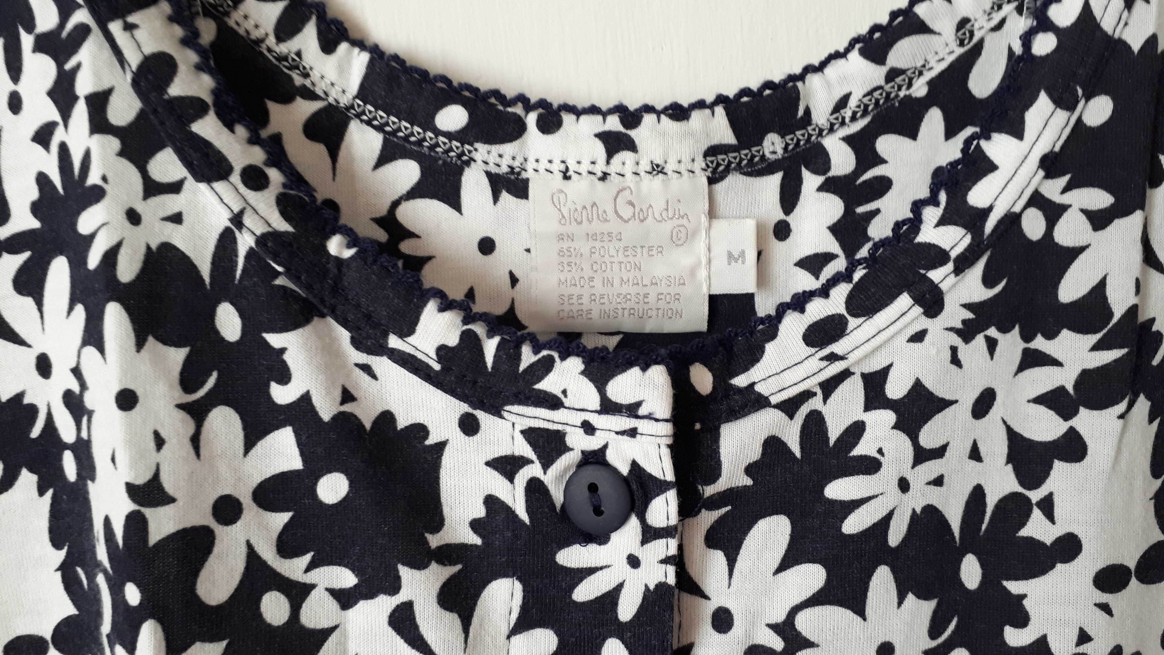 sukienka Pierre Cardin M/L letnia biało granatowa