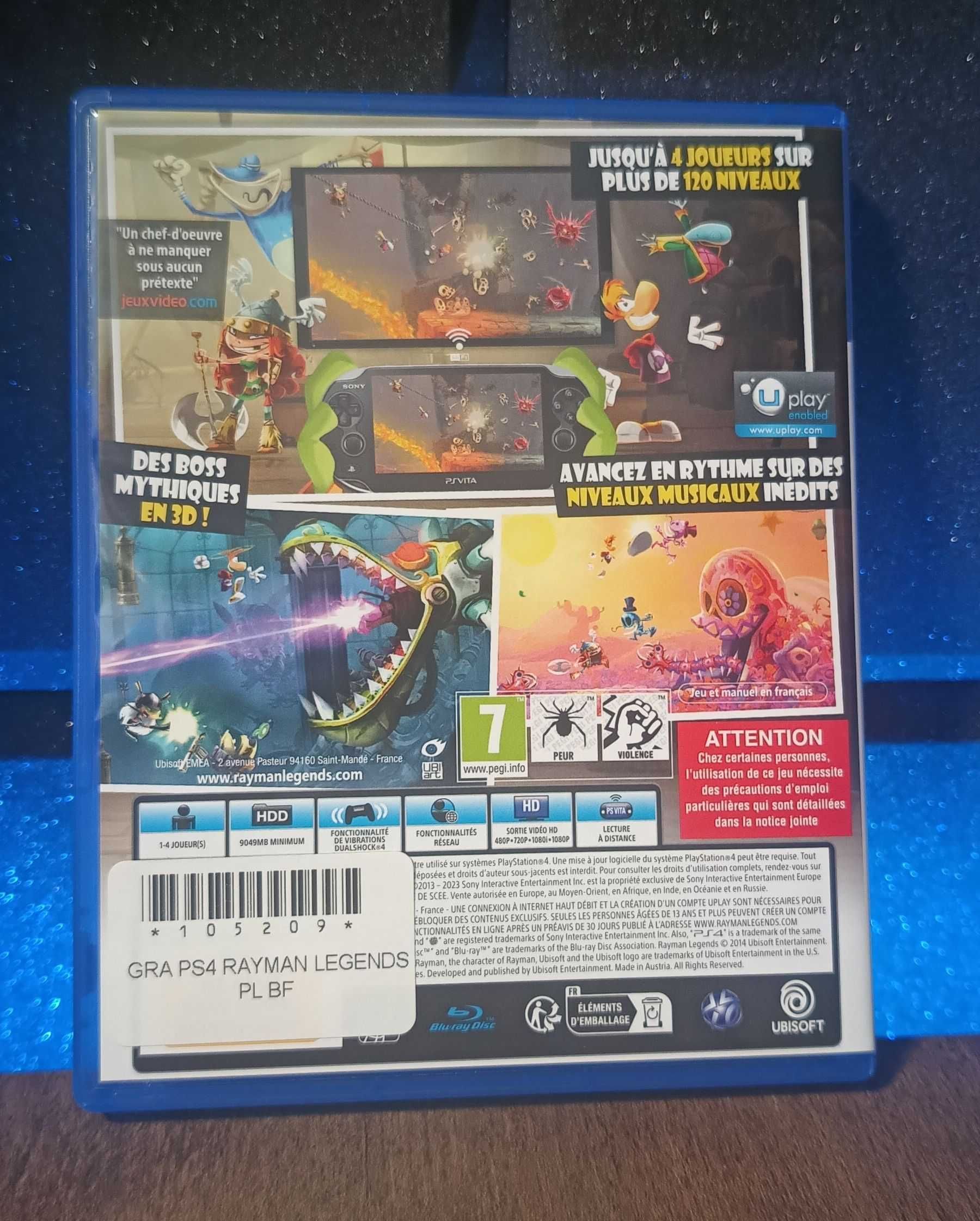Rayman Legends PS4 PS5 najlepsza platformówka dla dzieci a'la Mario PL