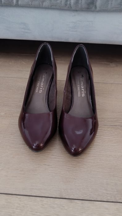Półbuty czółenka Tamaris 37 burgund