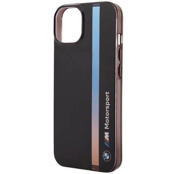 Etui BMW Tricolor Stripe do iPhone 14 / 15 / 13 6.1" - Czarny