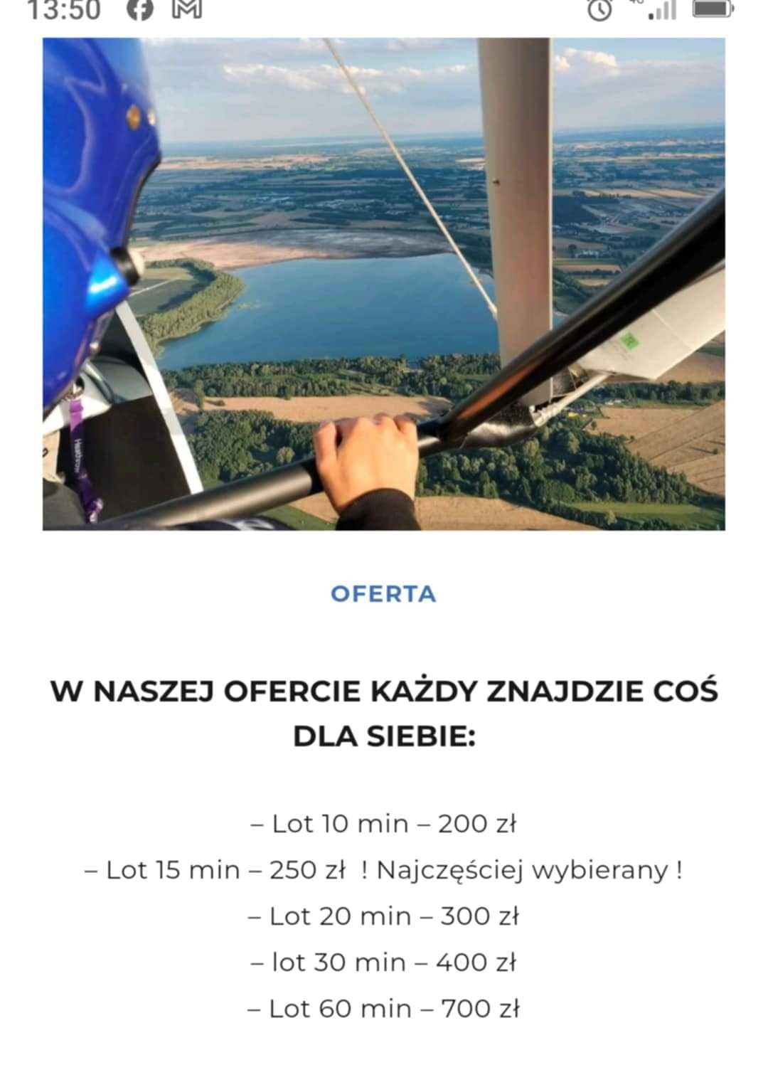Lot widokowy / Motolotnia / Voucher / Super Prezent