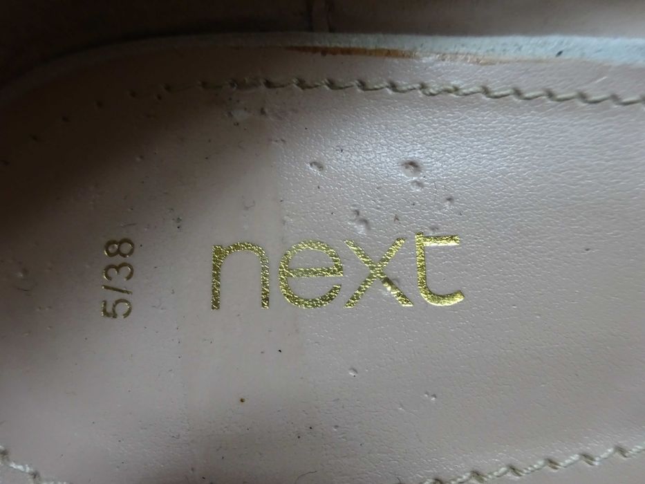Next baleriny damskie buty 38 beżowo-srebrne