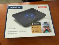 Podstawka podkładka CZARNA chłodząca pod laptopa LED USB stabilna BLOW