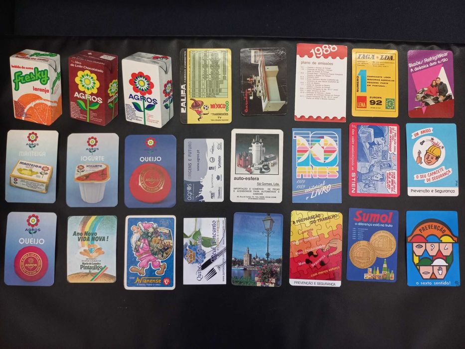 Lote 76 calendários de bolso