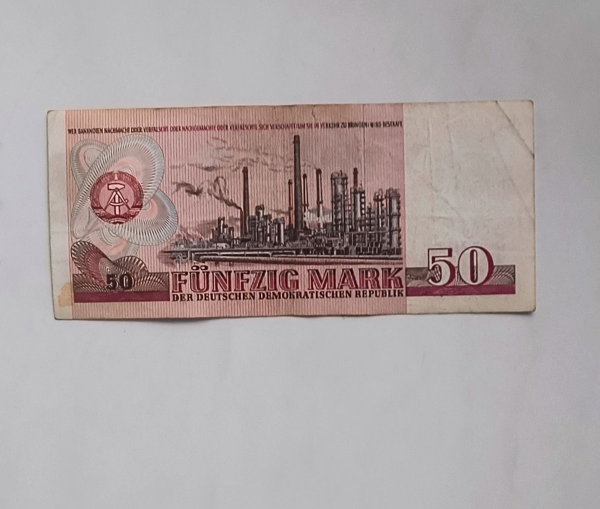 Banknot DDR nominał 50 marek