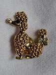 Pin broszka vintage Swarovski pies pudel pudelek