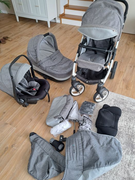 wozek 3w1 bebetto luca s-line z fotelikiem maxi cosi i akcesoriami