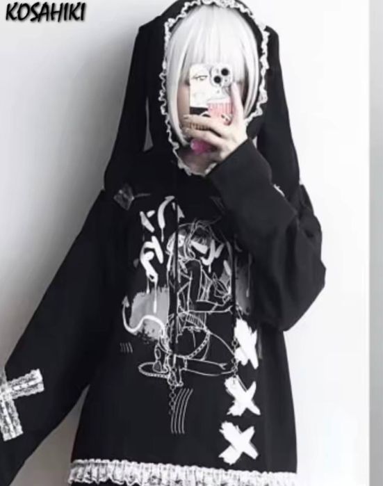 Кофта готична, лоліта чорна