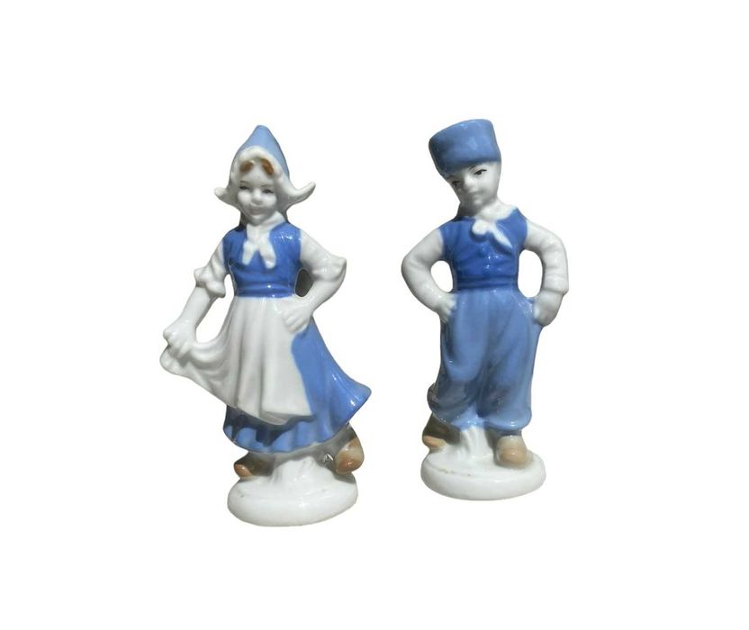 Para porcelanowych malowanych figurek