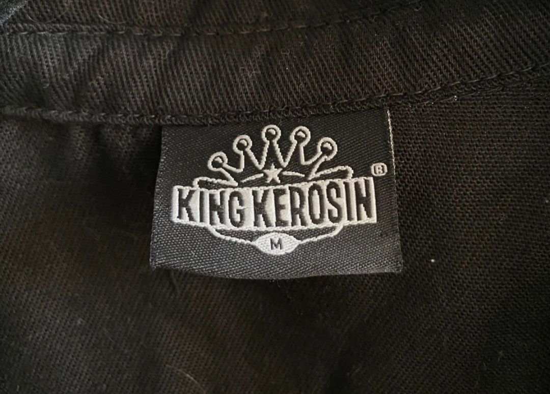 King Kerosin Custom męska koszula M oldskull haftowany nadruk rockabil