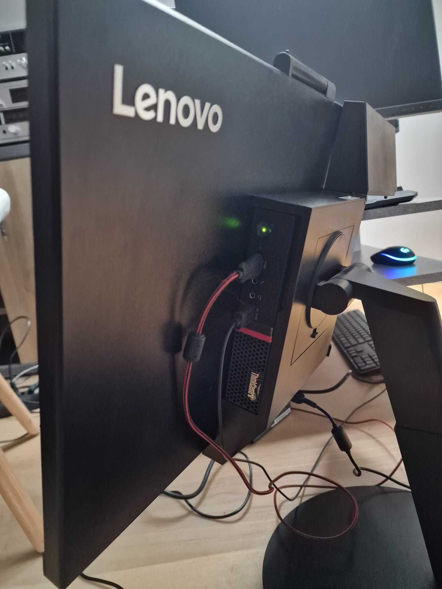 Monitor Lenovo TIO 24 Gen 3 ze stacją roboczą Lenovo ThinkCentre M715q
