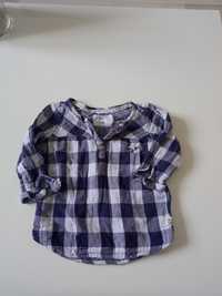H&M koszula dziecięca przez głowę krata bawełna r 104