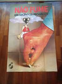 Cartaz de propaganda "Não Fume em Recintos Fechados"