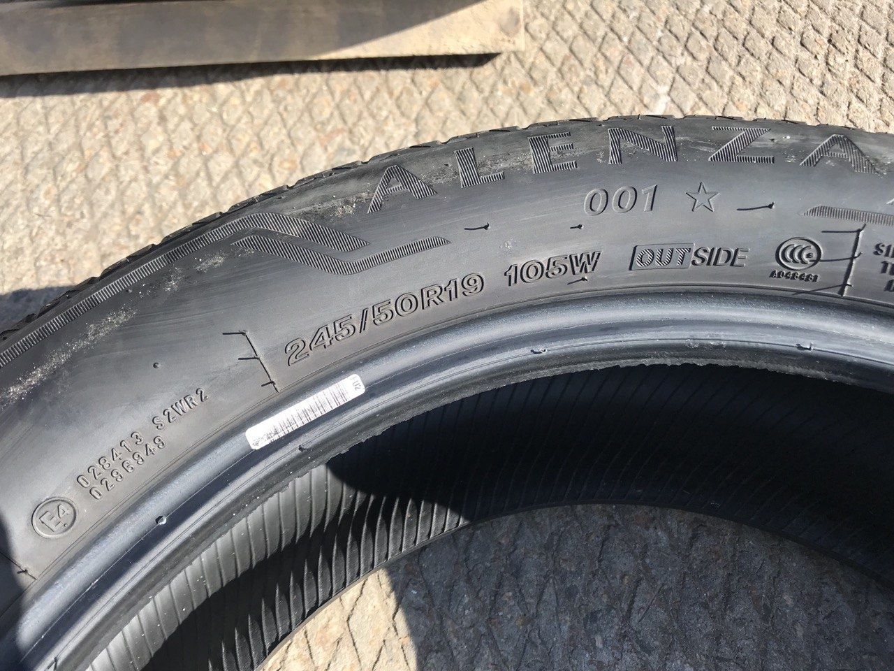 Літні шини 245/50 R19 BRIDGESTONE ALENZA 2шт