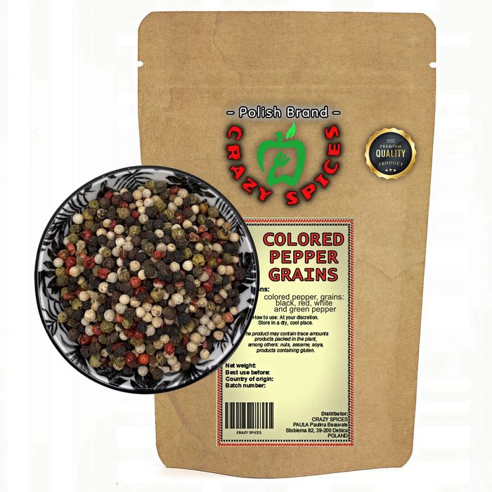 Pieprz kolorowy ziarno 200g – CrazySpices,smak, który definiuje jakość