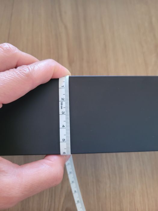 Półka łazienkowa, 38x6 cm, czarna