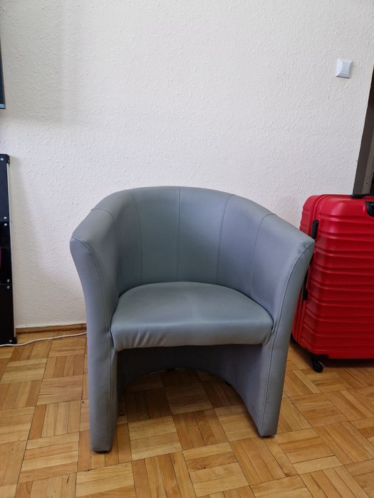 fotel kubełkowy/barowy szary