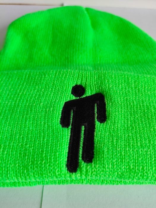 Czapka zimowa beanie Billie Eilish Bad Guy zielona goth prezent
