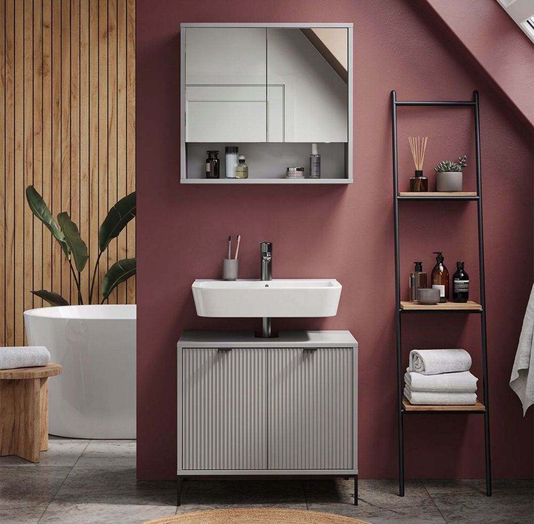 Szafka pod umywalkę Vicco Eliza Grau 70 x 63 x 45,1 cm SZARY STALOWE N