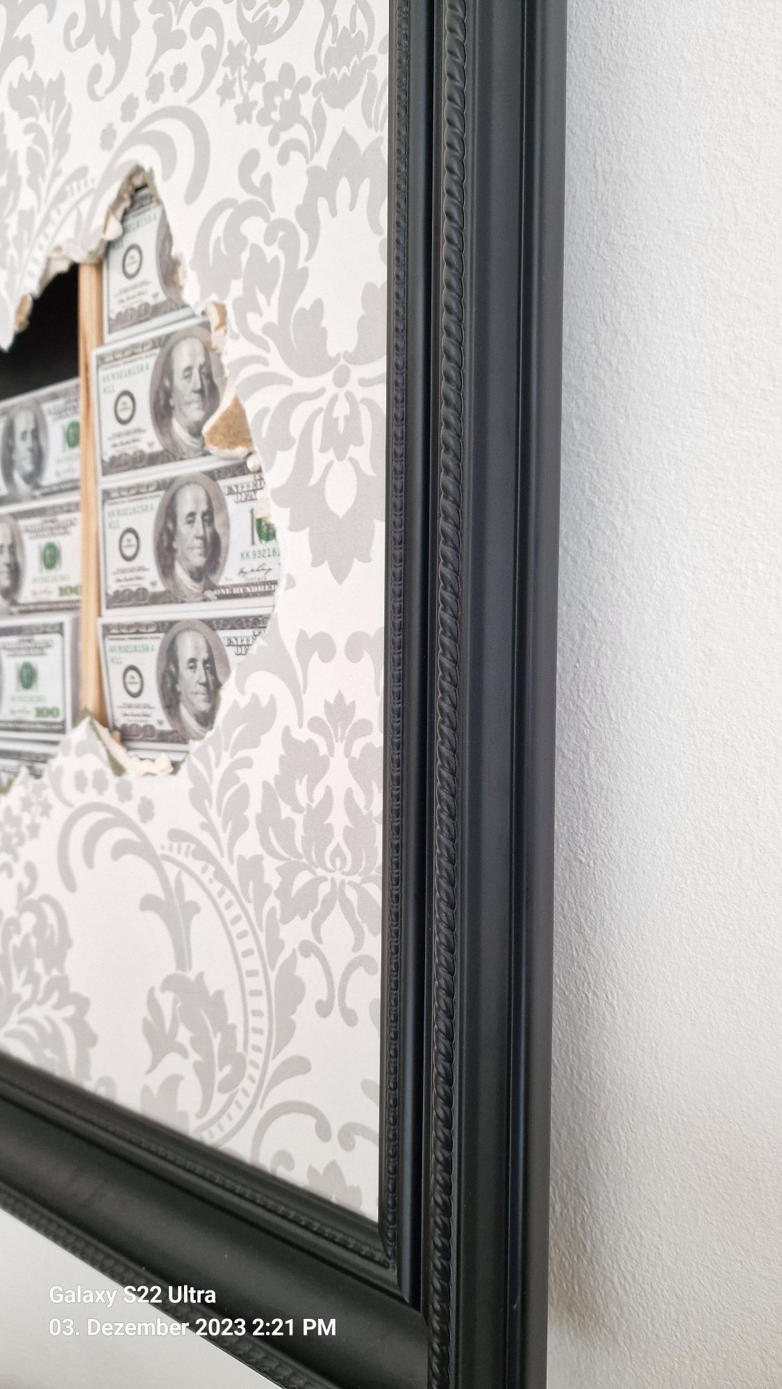 Luksusowy Obraz 3d Kunst US DOLAR W SCIANIE