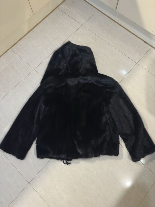 Шуба норковая автоледи короткая с капюшоном