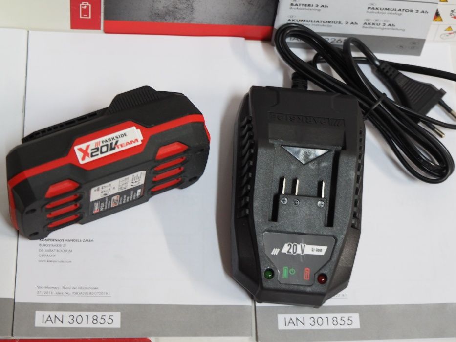 Zestaw PARKSIDE akumulator i ladowarka 20v 2Ah komplet