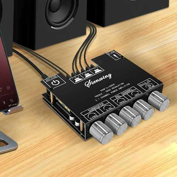 Мощный усилитель звука - оригинальный MT-21PRO на 2.1 канала 200 Ват