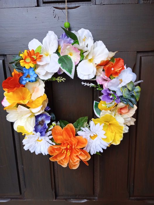 Wianek na drzwi, ścianę, przepiękny, duży 35 cm. tanio