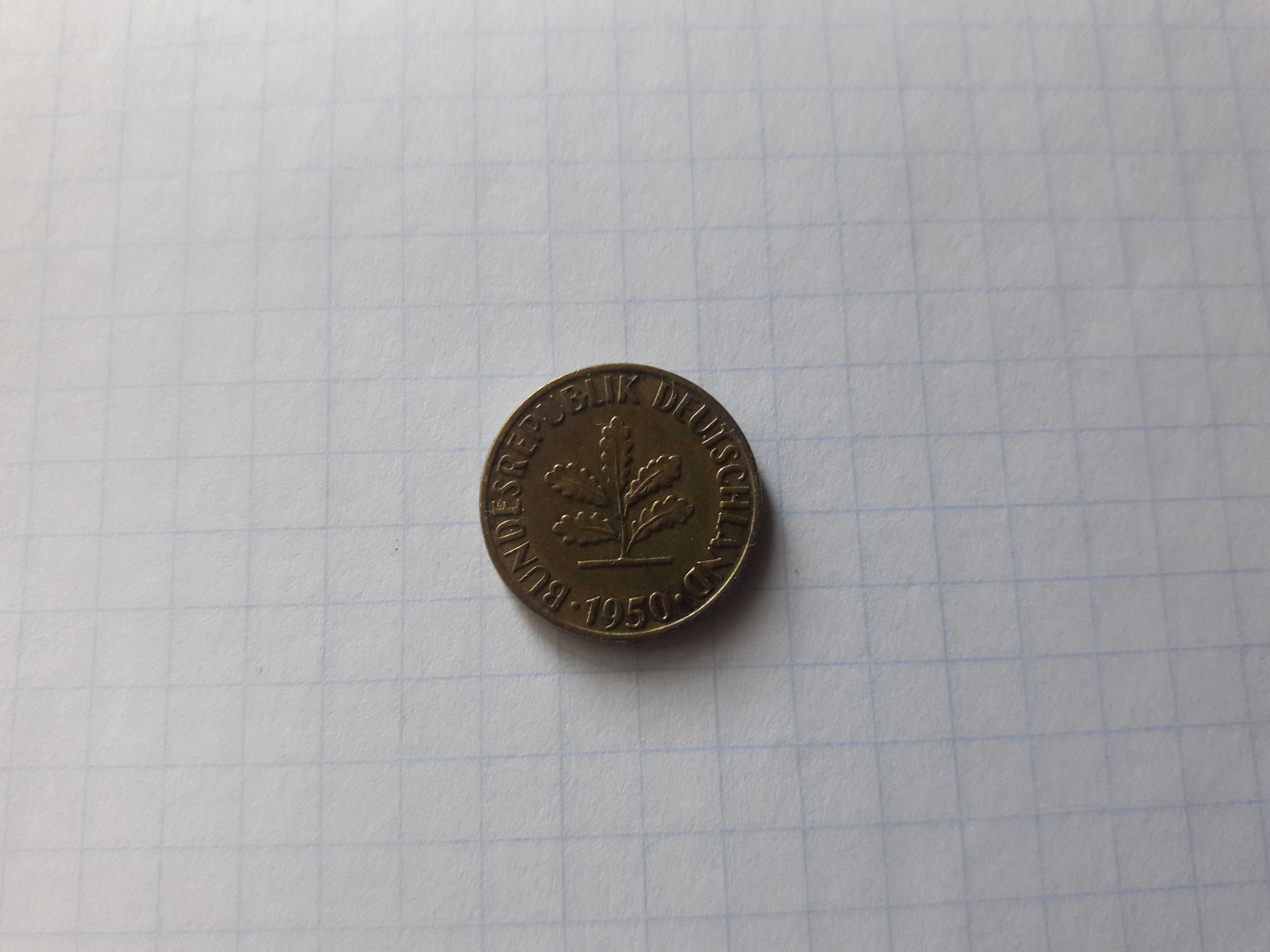 Продам 5 пфеннигов 1950 г.