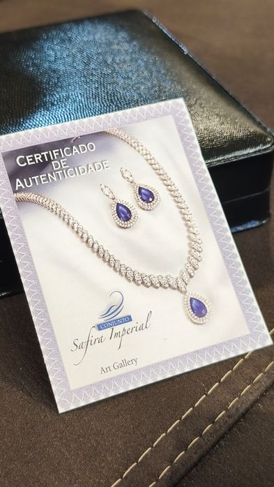 Colar + brincos swarovski
