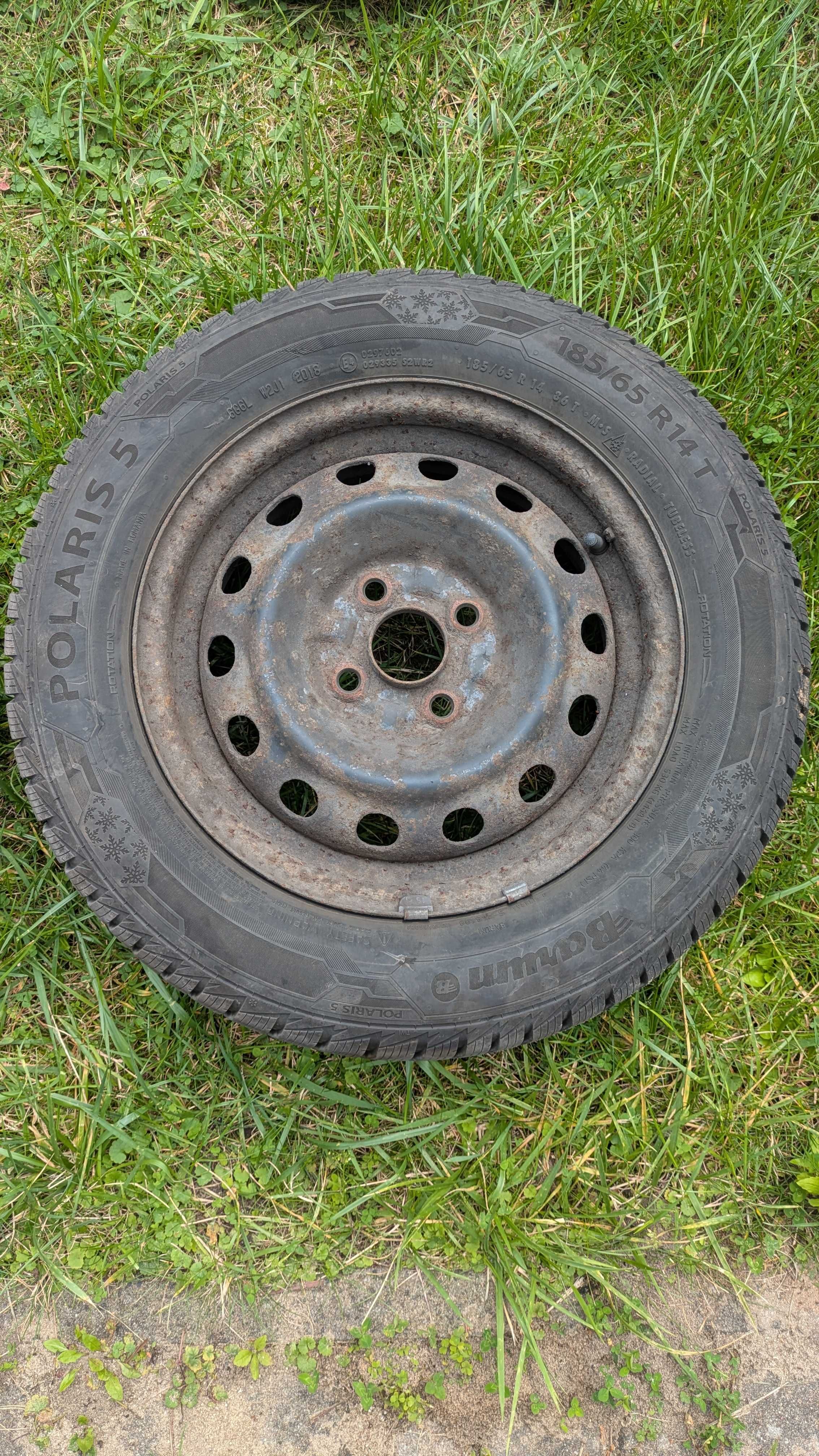 3x opony z felgami stalowymi Barum Polaris 5 185/65 R14 T