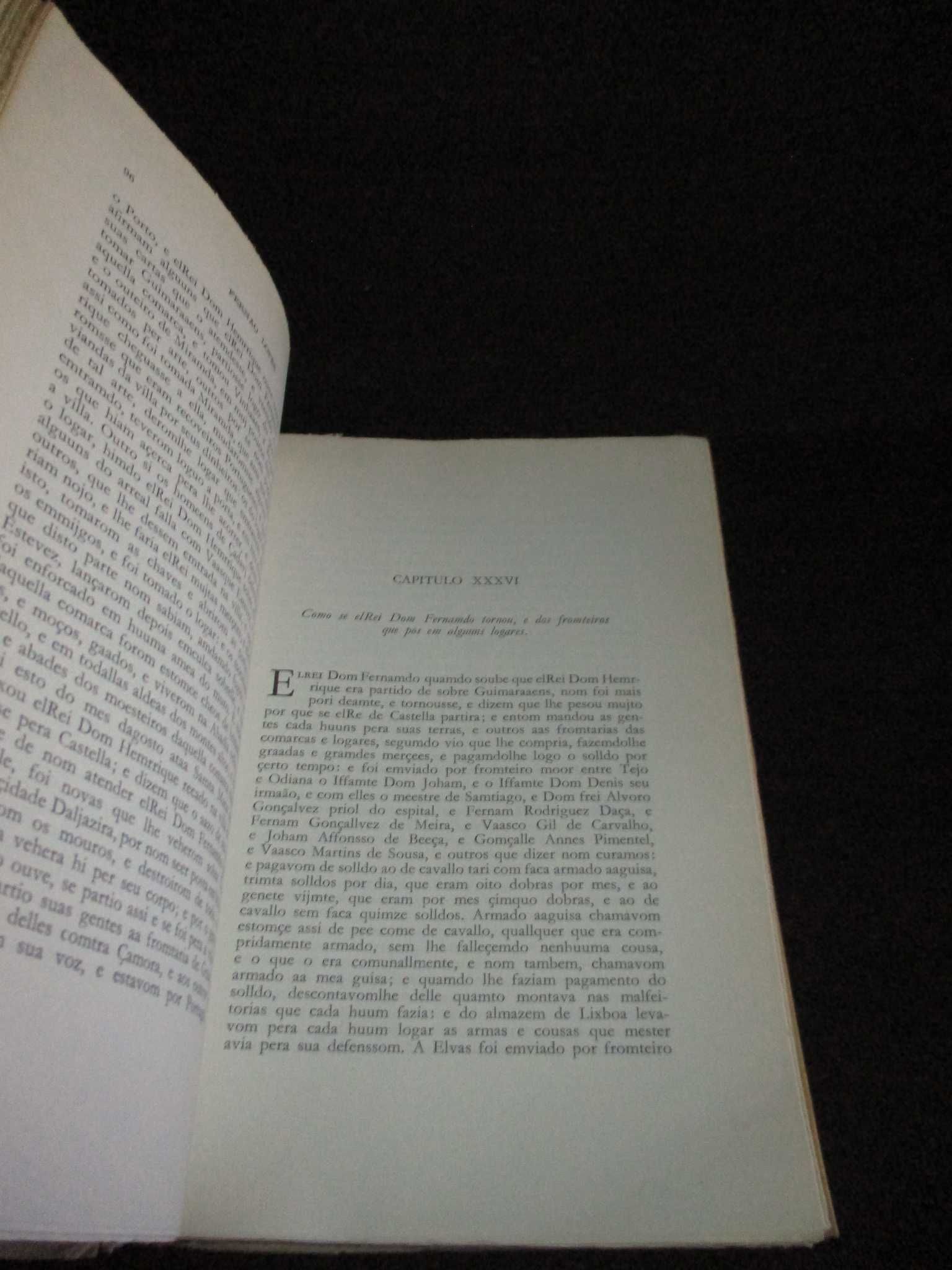 Livro Crónica de D. Fernando Fernão Lopes Série Régia