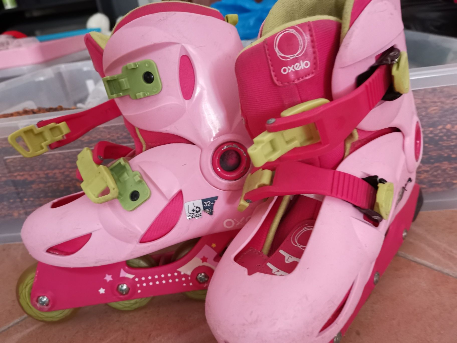 Patins em linha em bom estado