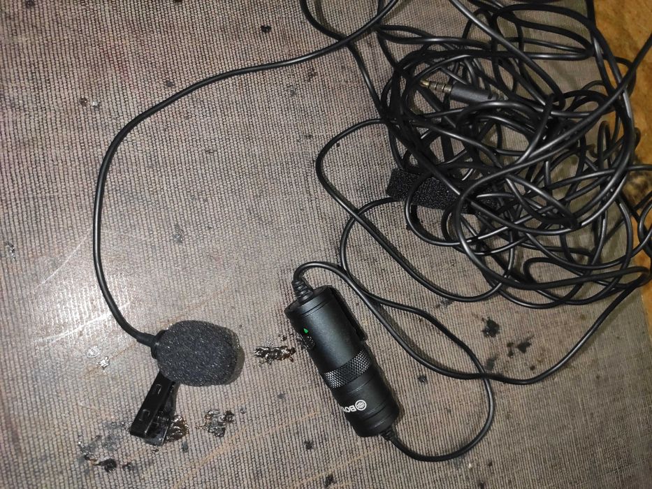 Петличний мікрофон BOYA BY-M1 з батарейкою, довгий шнур | петличка