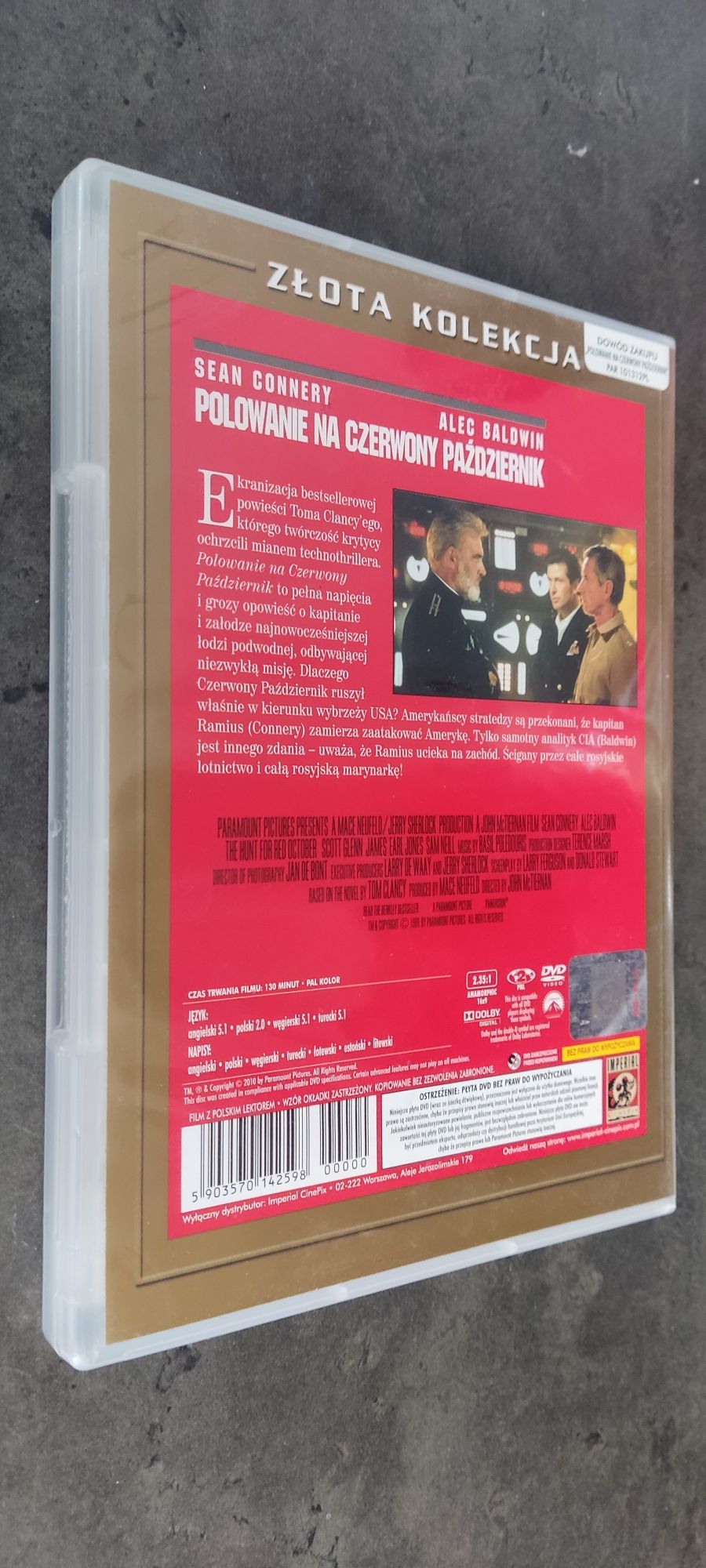 Polowanie na Czerwony Październik dvd Złota kolekcja lektor pl