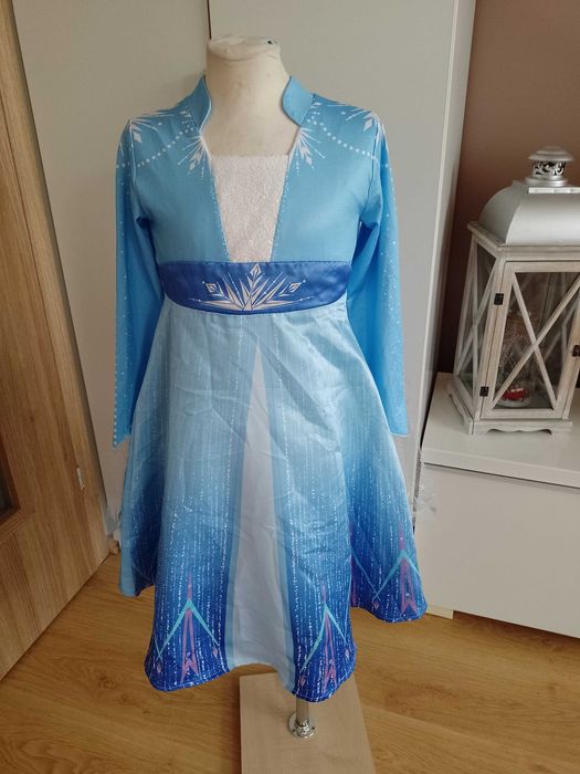 NOWY strój karnawałowy ELZA ELSA Kraina Lodu Frozen II 116/122 (8)
