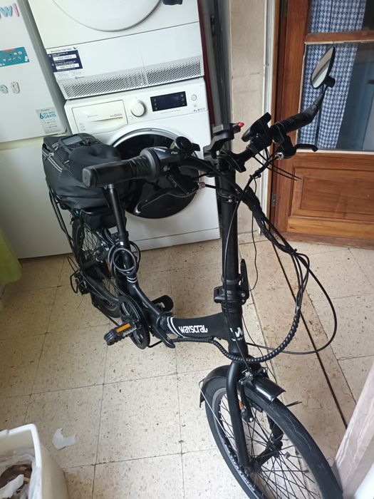 Bicicleta eletrica dobravel preta wayscrall