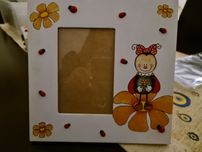 Porta retratos e guarda joias em madeira decoupage