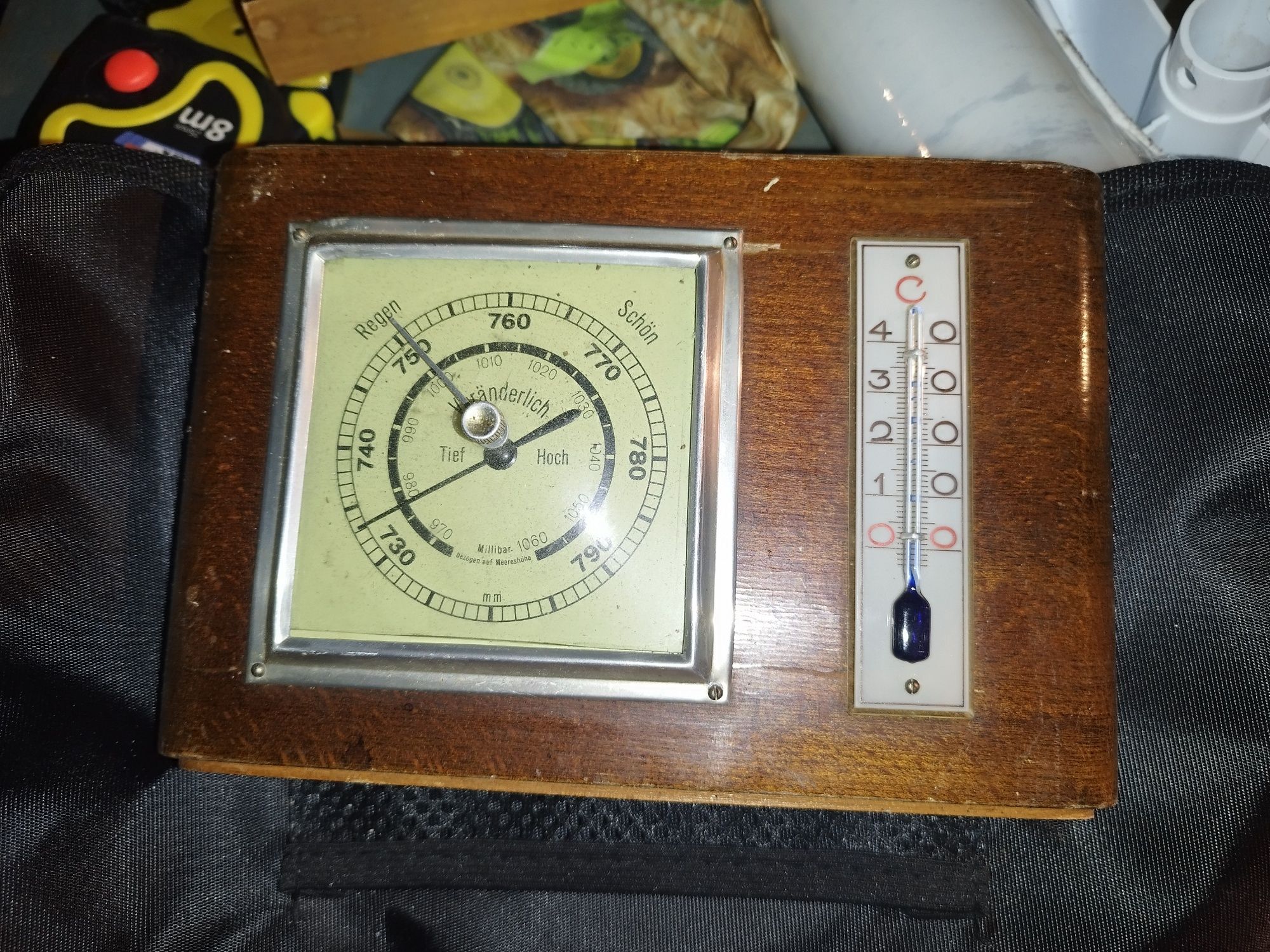 Barometr,termometr z czasów PRL ,DDR