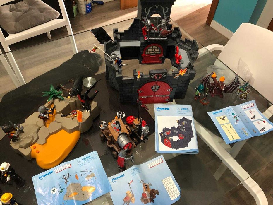 Playmobil Todo Conjunto Piratas, Cowboys e Índios, Dragões