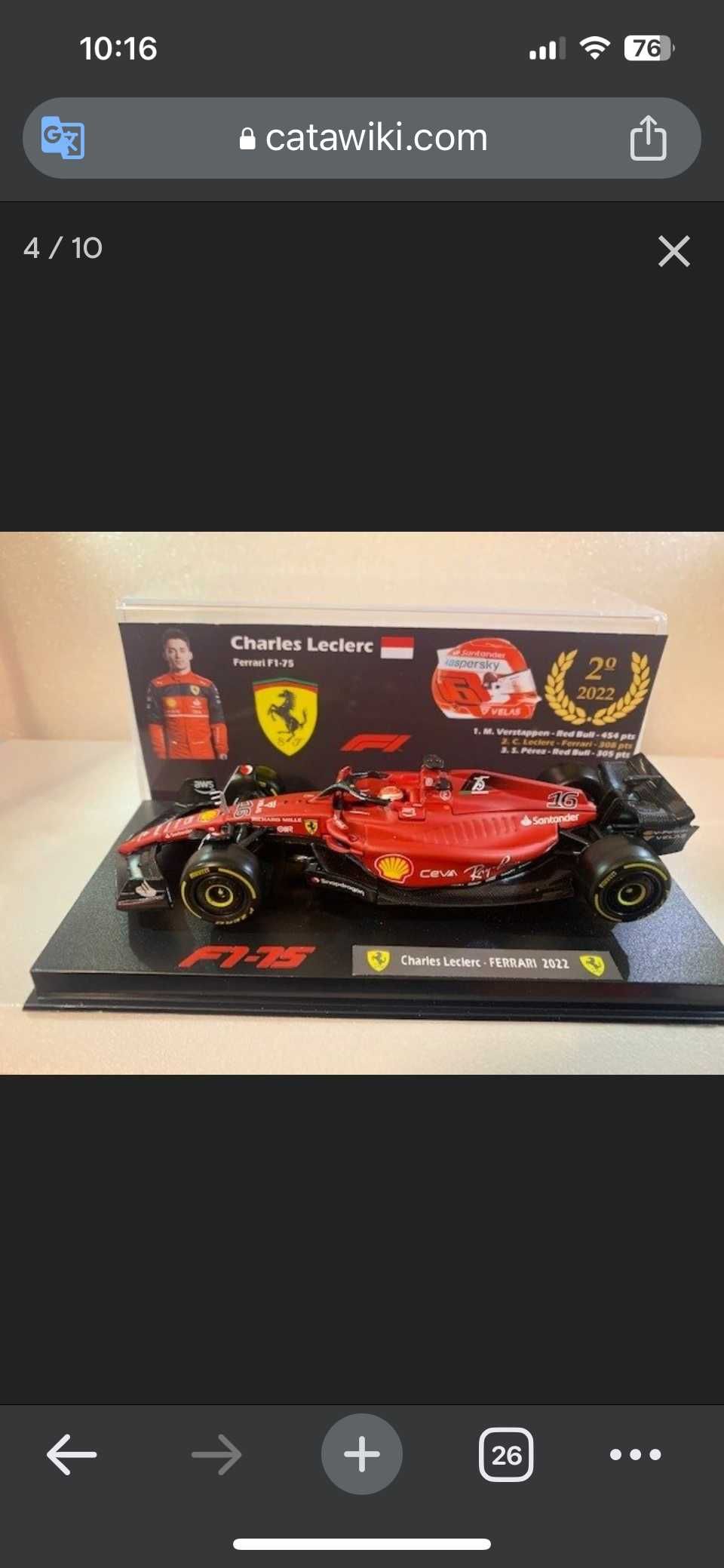 Ferrari Collection - 1:43 - Ferrari F1-75 Leclerc 2022 + Formuła 1