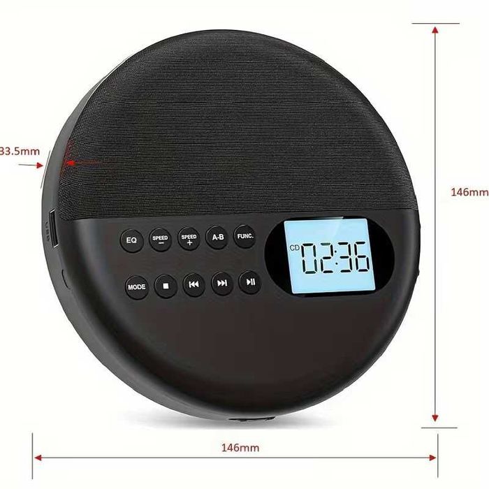 Wielofunkcyjny Odtwarzacz CD C-08 Discman CD-RW MP3 WMA HDCD