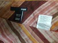 H & M stylowa spódnica len , barwy ziemi ideał r 44/14/XL