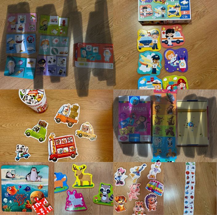 Розвиваючі настільні ігри / пазли для малюків 2-4 років