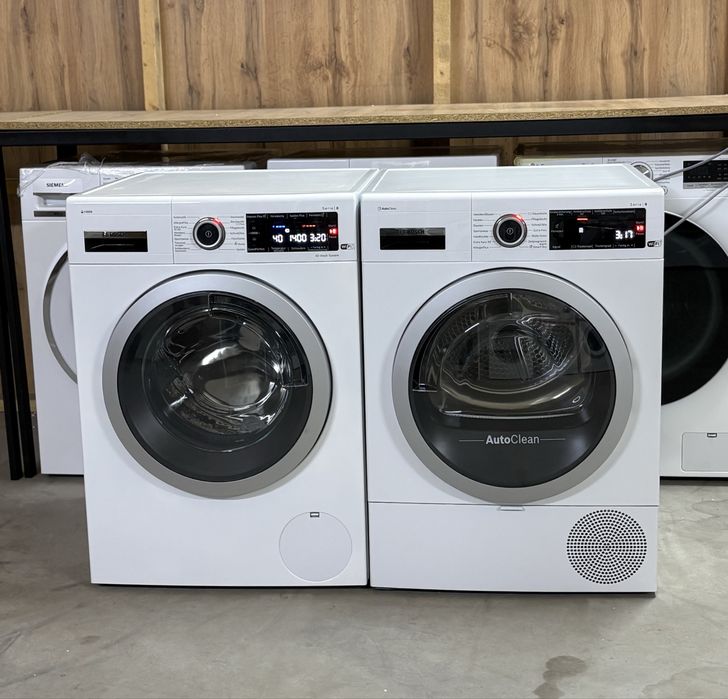 Комплект Bosch Serie 8 WAV28K40 + WTX87M40/03 пральна і сушильна