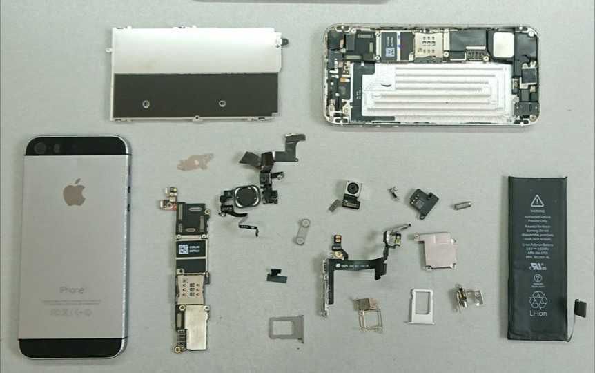 iPhone 5s Разборка. Шлейф, камера, кнопка, динамик, плата, корпус, sim